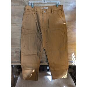 Carhartt Work Pants Mens 34x30 Brown Rugged Flex Relaxed Duck Double-Front NWT